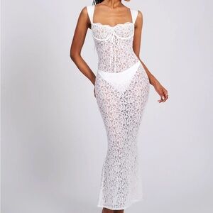 ✨ Miss Circle | White Fitted Lace Maxi Dress | XS / US 2 (SOLD OUT ONLINE) ✨